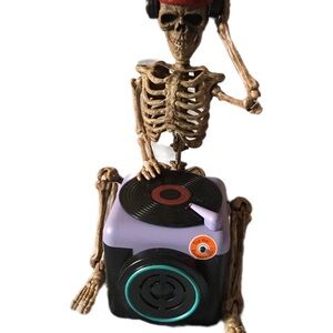 Skeleton DJ Figurine with Speaker